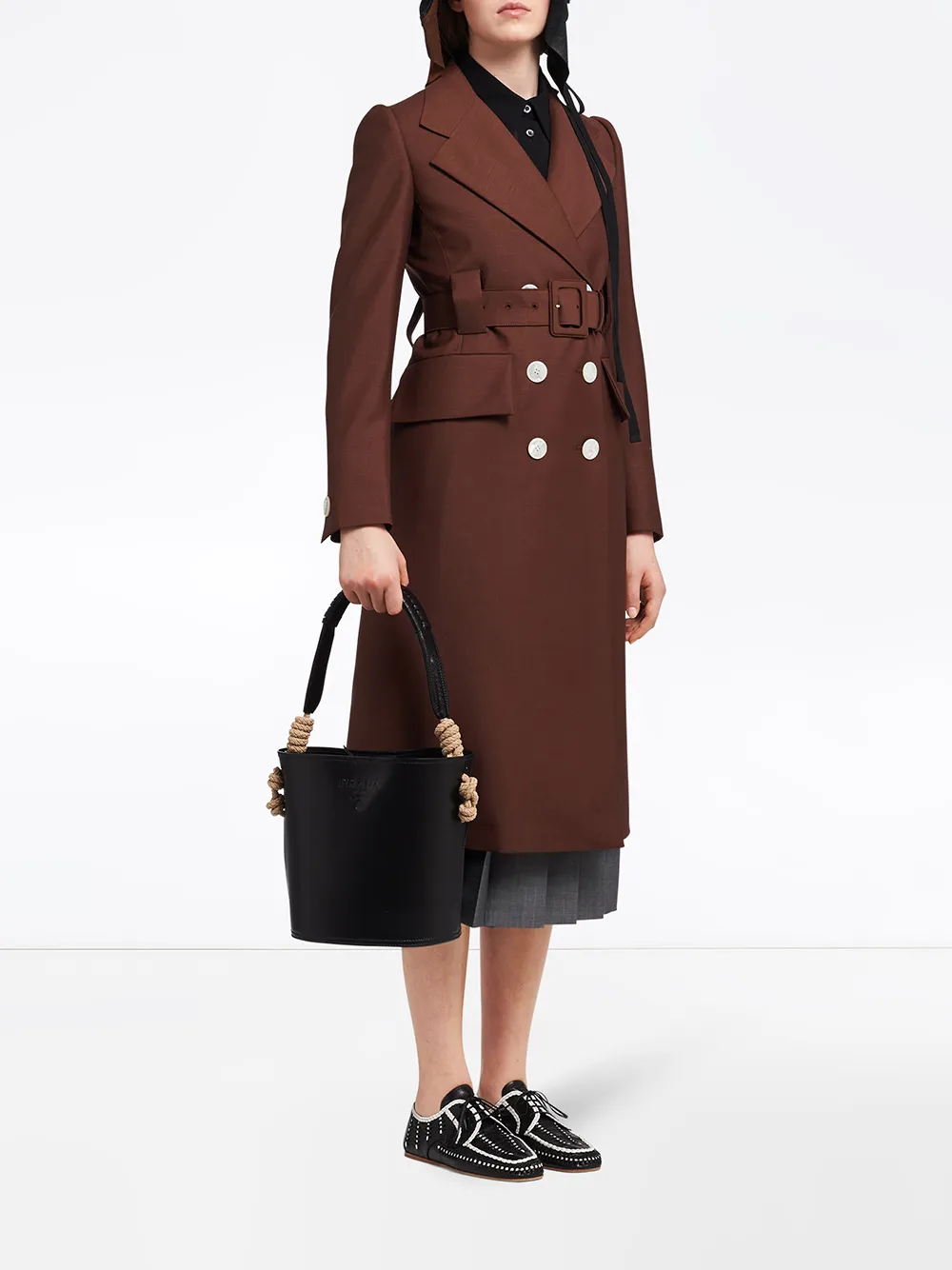 Image 2 of Prada leather bucket bag