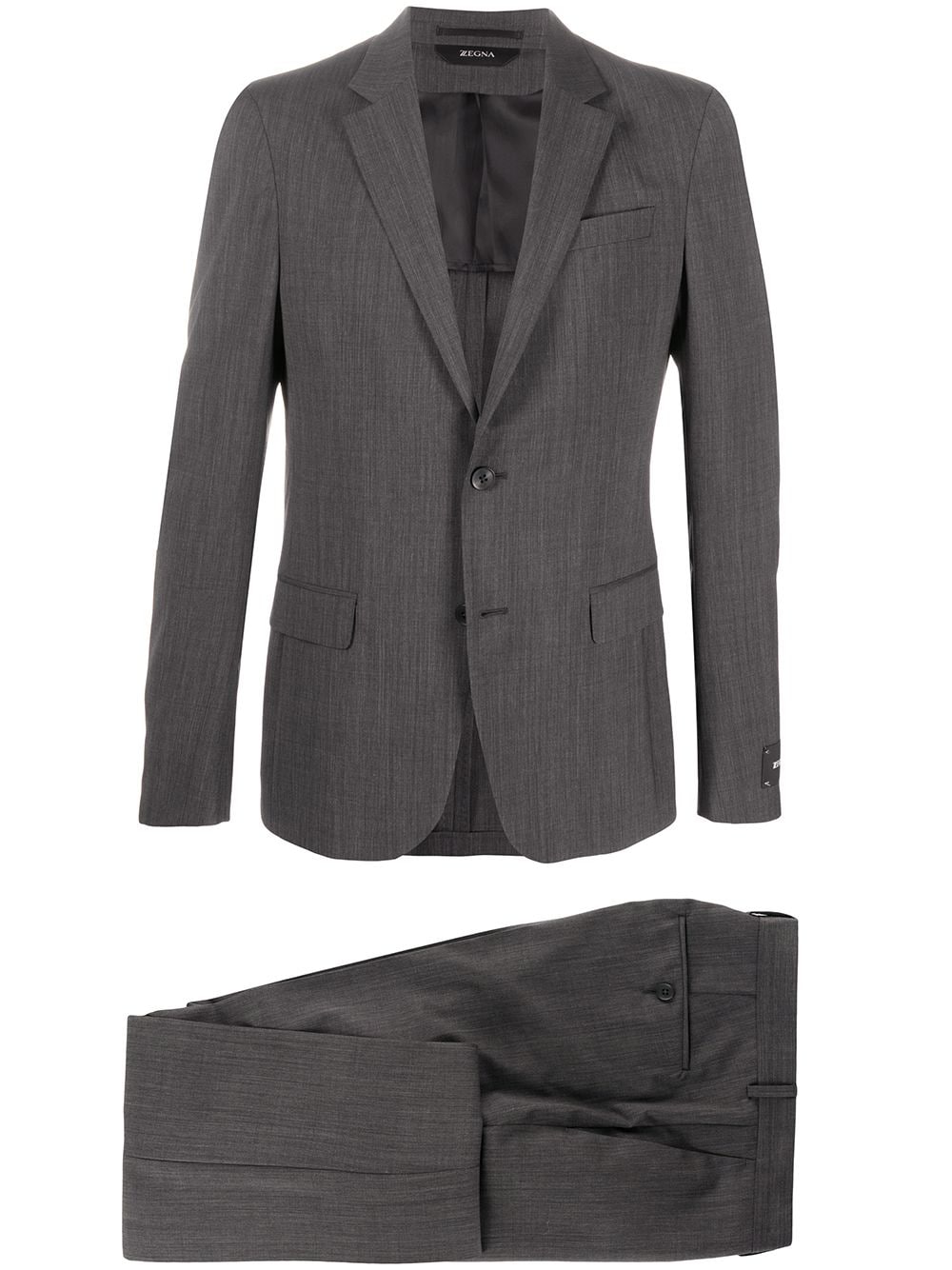 Shop Z Zegna Two-piece Suit In Grey