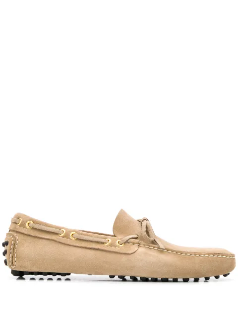 Car Shoe bow detailed loafers