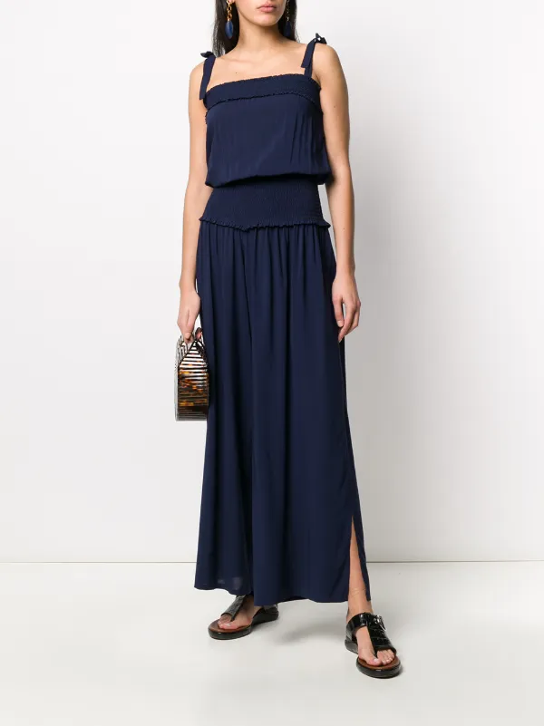 tory burch smocked jumpsuit