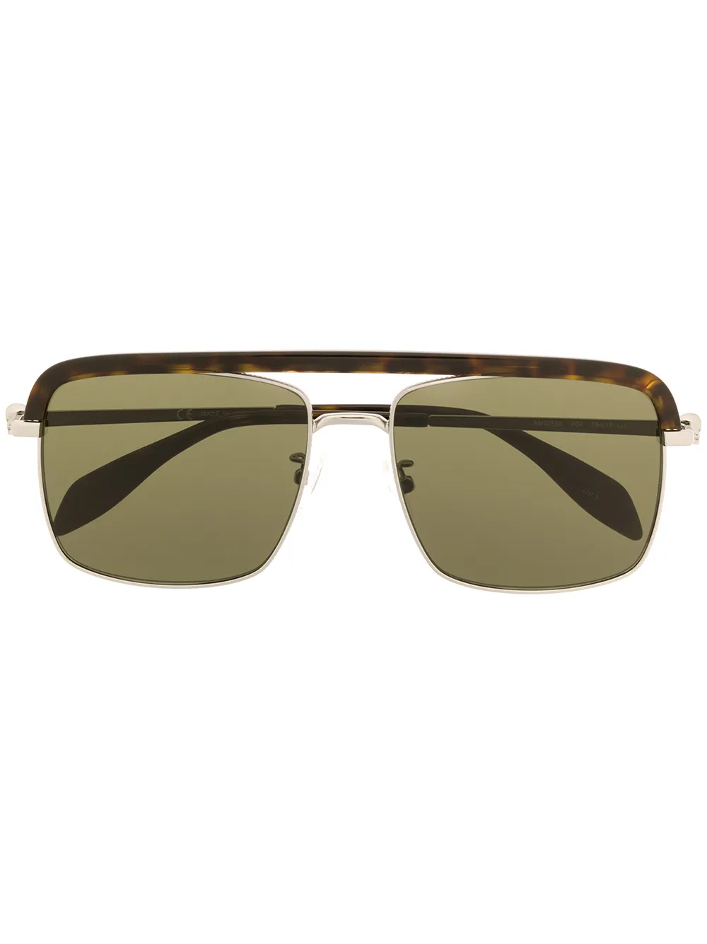 Alexander McQueen Eyewear солнцезащитные очки Skull в квадратной оправе Alexander McQueen Eyewear солнцезащитные очки Skull в квадратной оправе