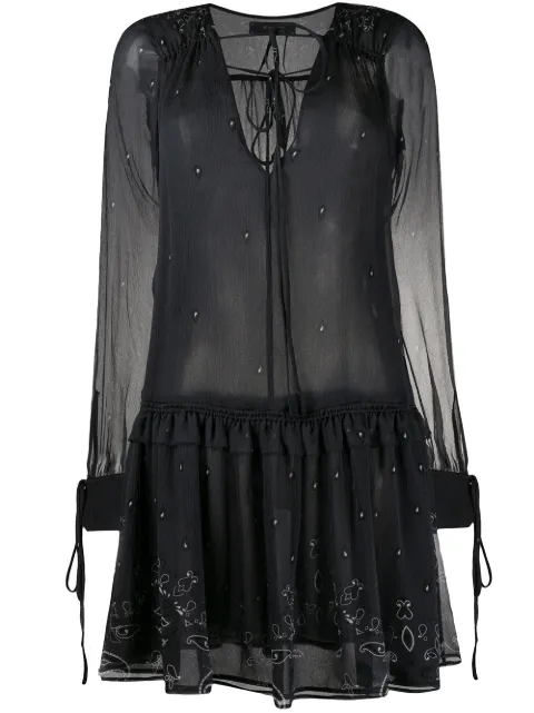 AMIRI paisley-print crepon shift dress