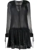 AMIRI paisley-print crepon shift dress - Black