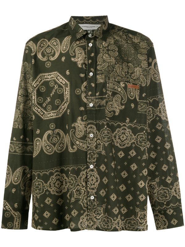 golden print shirt