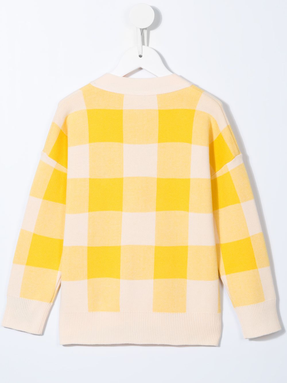 фото Tiny cottons checked logo embroidered cardigan