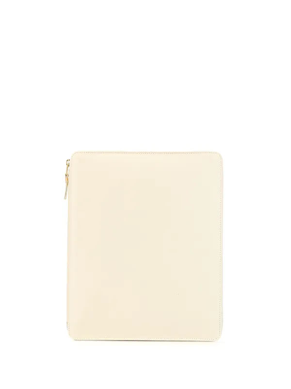 Comme Des Garcons Wallet Leather Laptop Case White FARFETCH AO