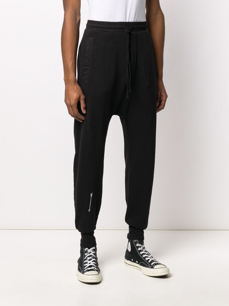 Shop Thom Krom Dropped Crotch Track Trousers In Black