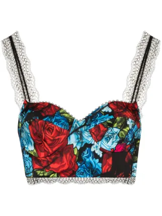 red lace bustier top