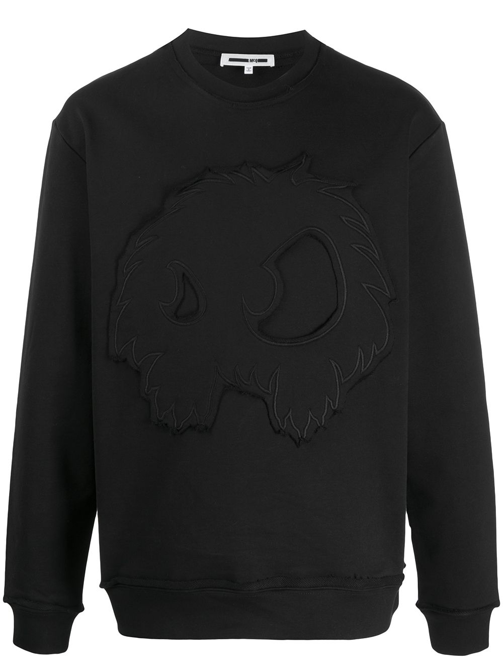 Mcq By Alexander Mcqueen Embroidered Monster Sweatshirt In Black