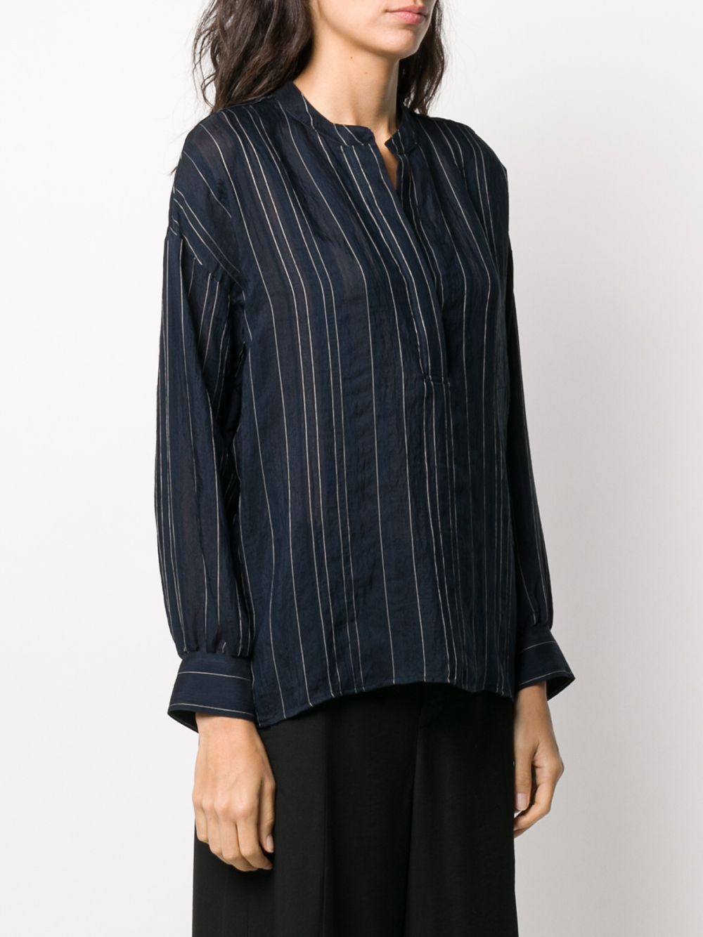 фото Vince striped v-neck blouse