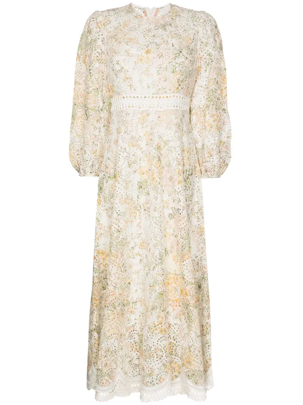 zimmermann green floral dress