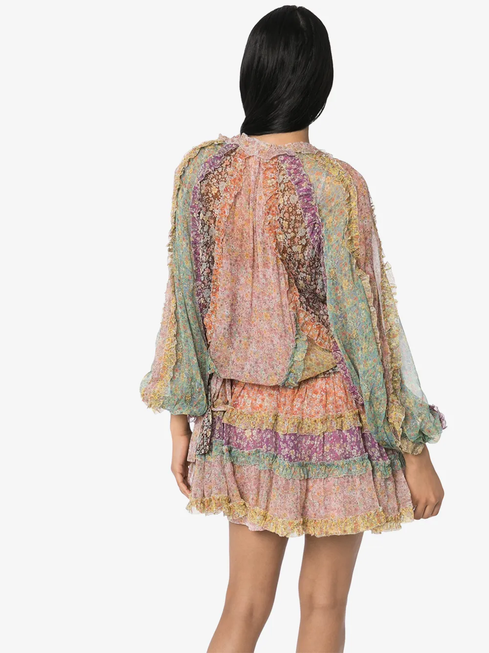 ZIMMERMANN CARNABY PLEATED FLORAL-PRINT MINI DRESS,8033DCAR15095789