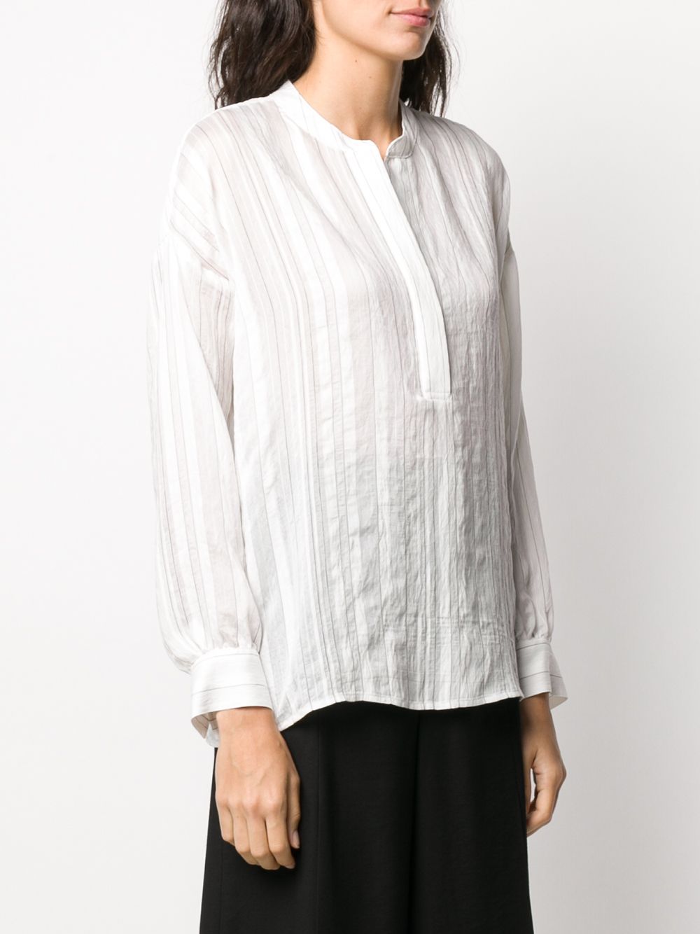 фото Vince striped-print v-neck blouse