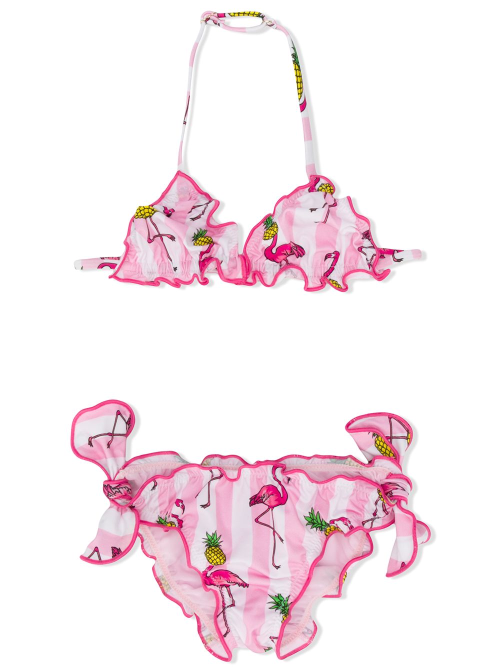 фото Mc2 saint barth kids cris flamingo-pineapple print bikini