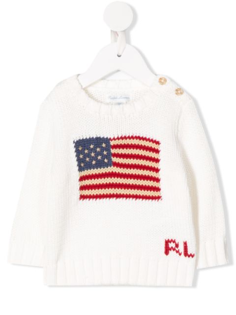 POLO RALPH LAUREN KIDS flag knit jumper