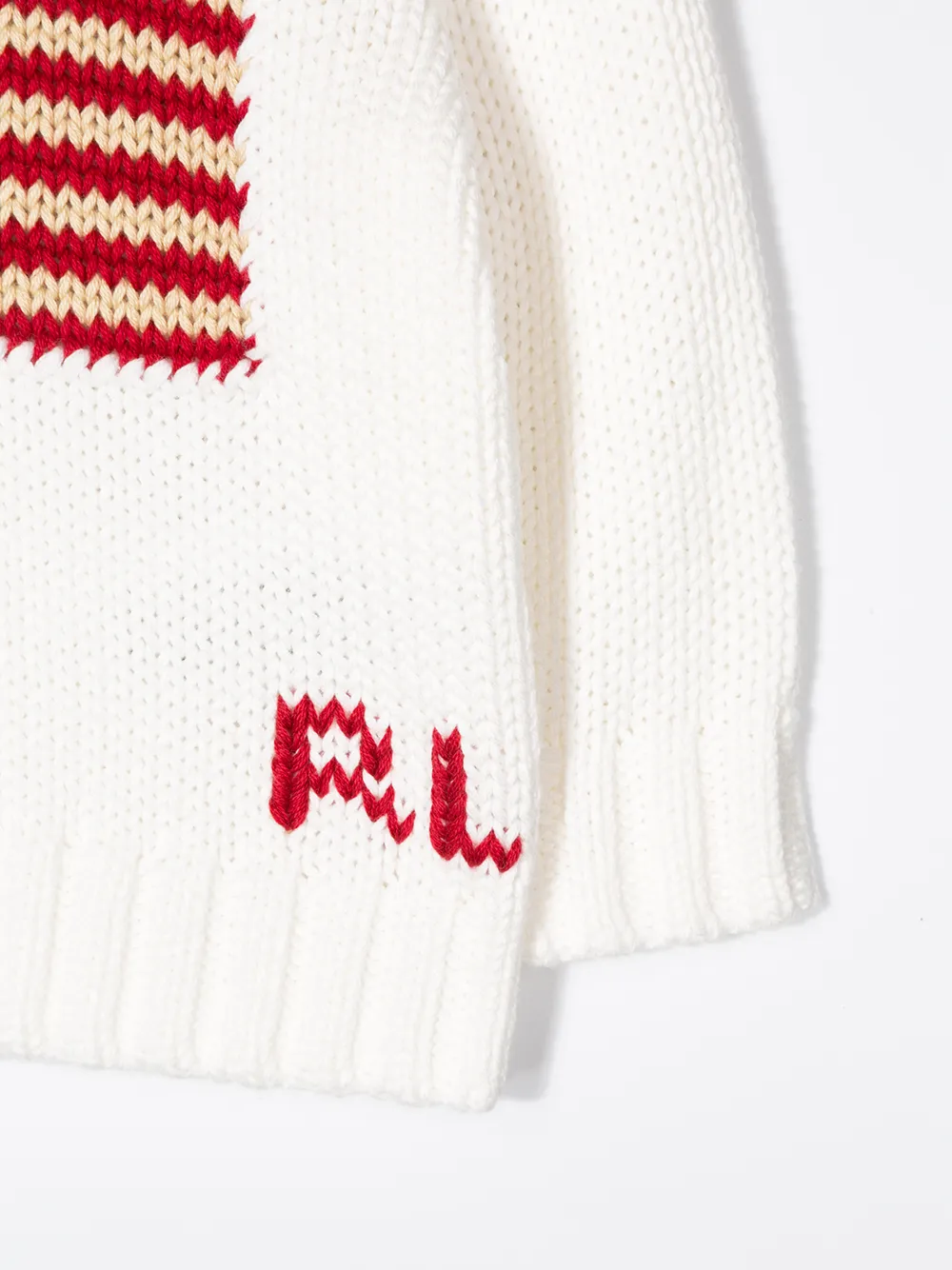 POLO RALPH LAUREN KIDS Trui met vlag patroon Wit