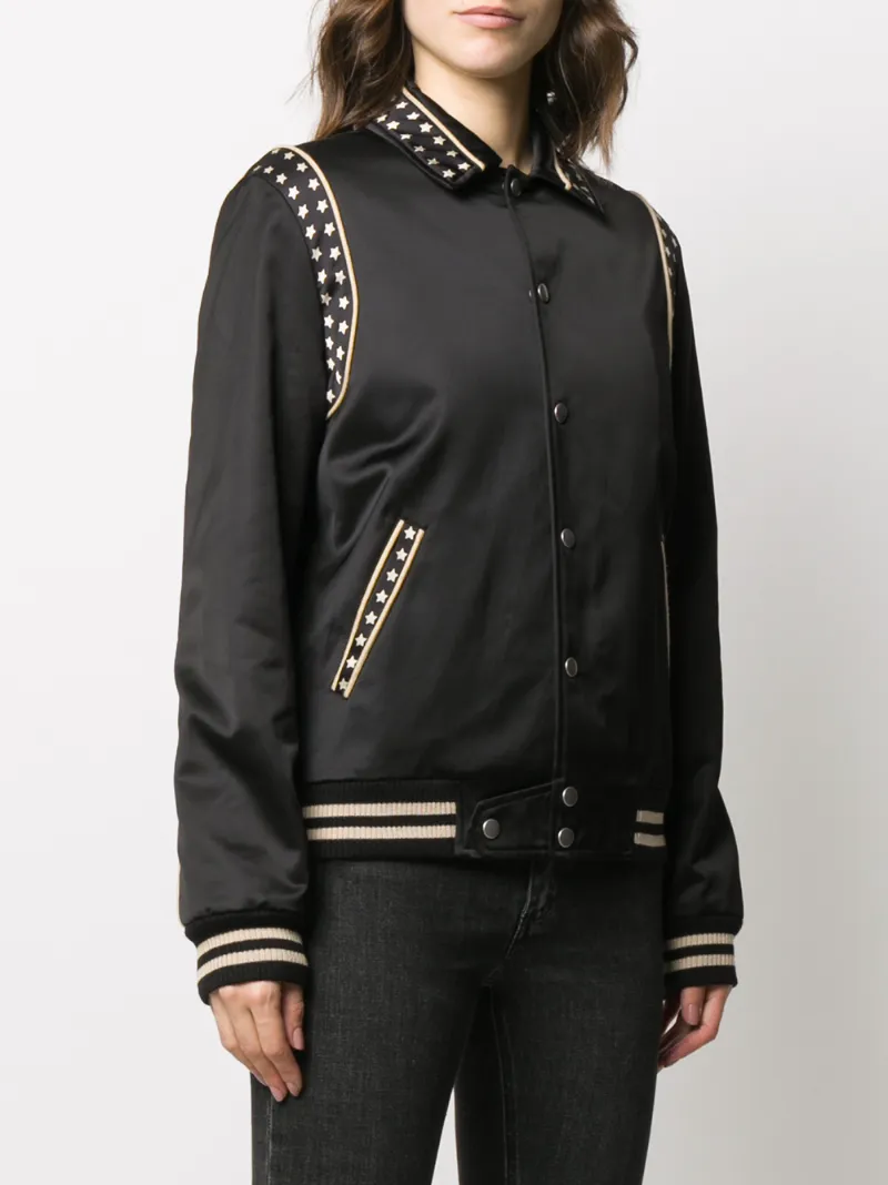 SAINT LAURENT STAR-PRINT BOMBER JACKET