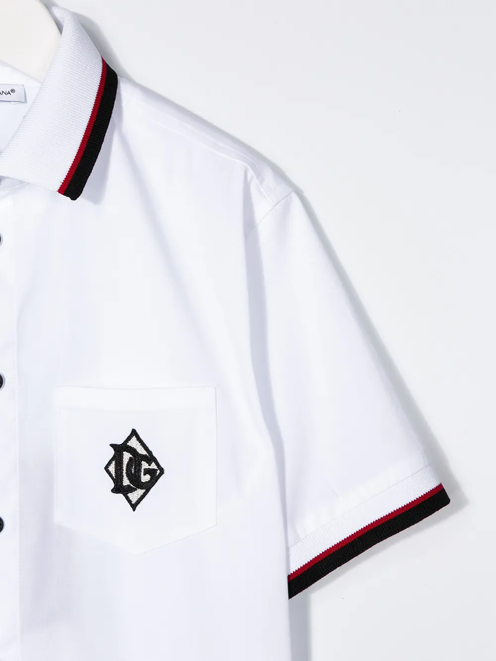 Dolce & Gabbana Logo Embroidered Shirt In White