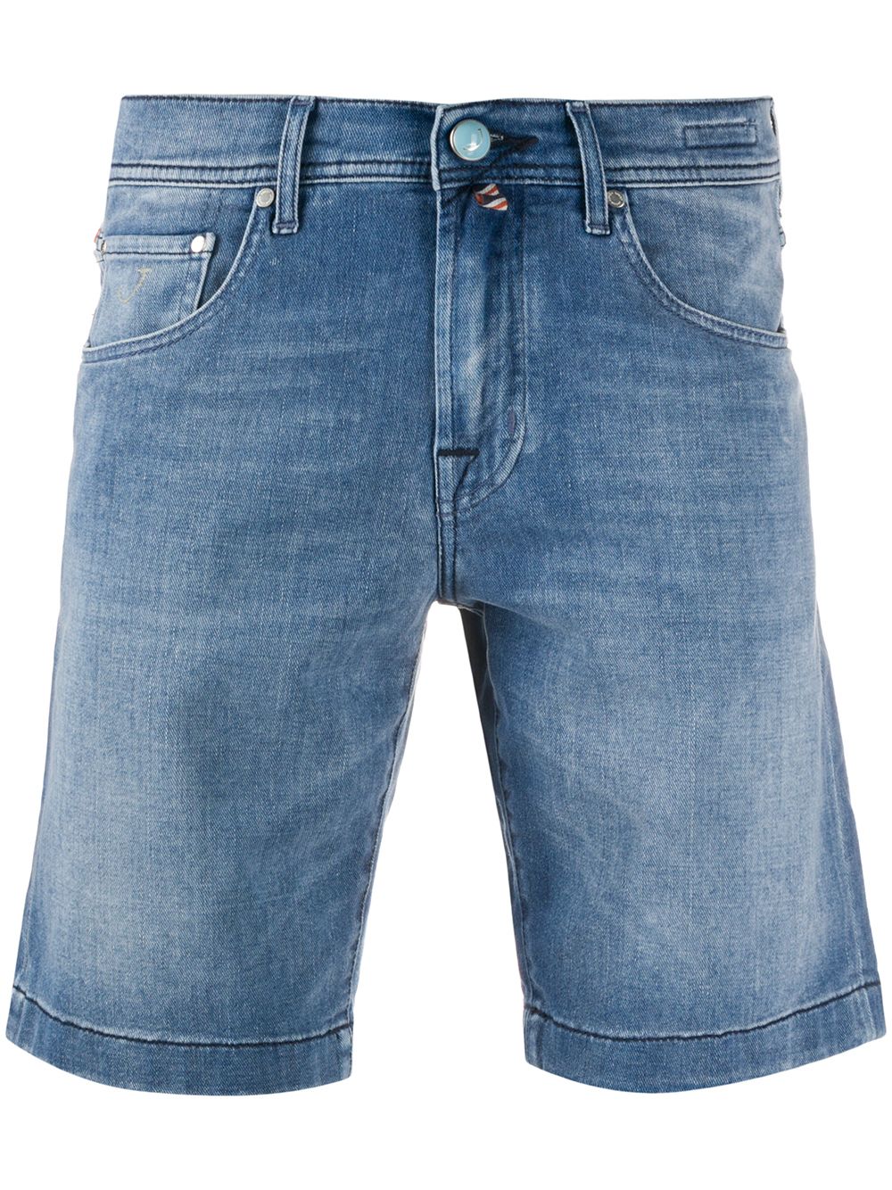 Jacob Cohen Denim Fitted Shorts In Blue