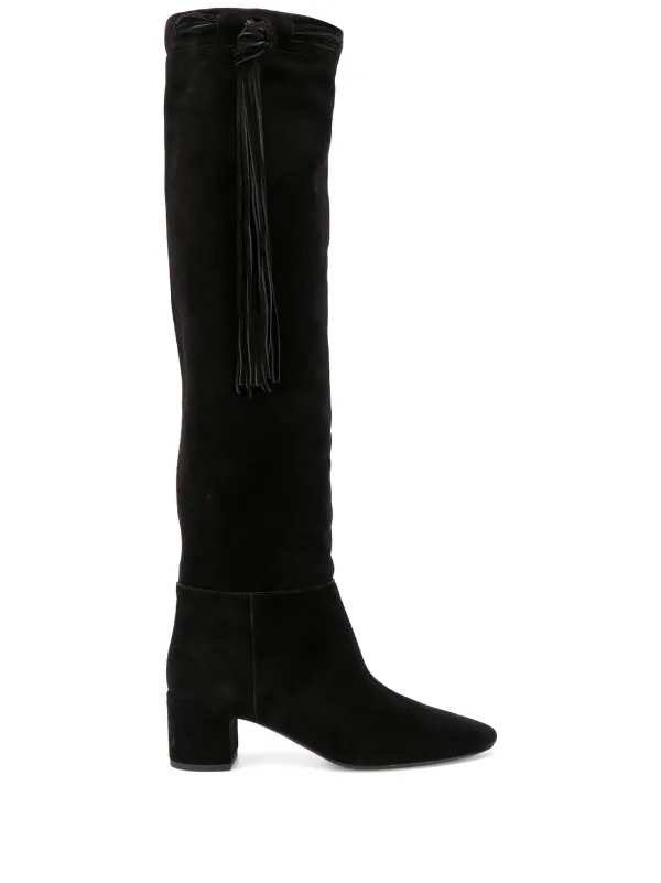 knee high boots with tassels