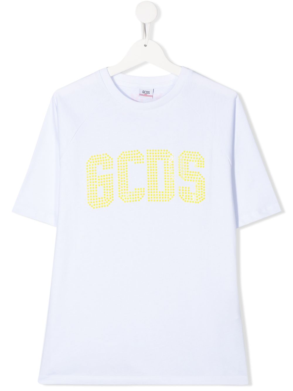 фото Gcds kids teen rhinestone logo t-shirt