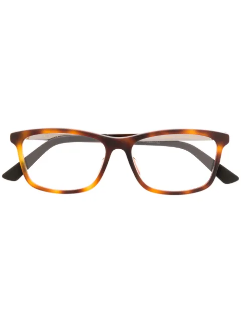 Gucci Eyewear tortoiseshell rectangular glasses
