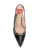 Love Moschino حذاء مرصع بكعب مفتوح من الخلف