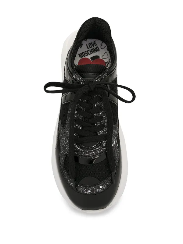 moschino glitter sneakers
