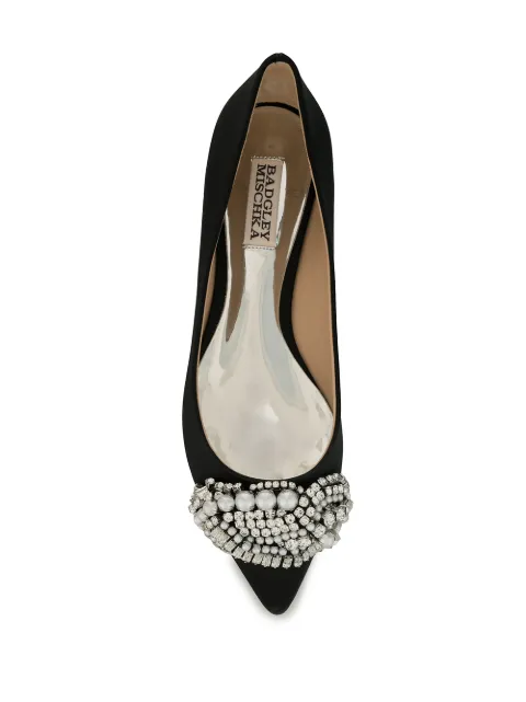badgley mischka davis satin flats
