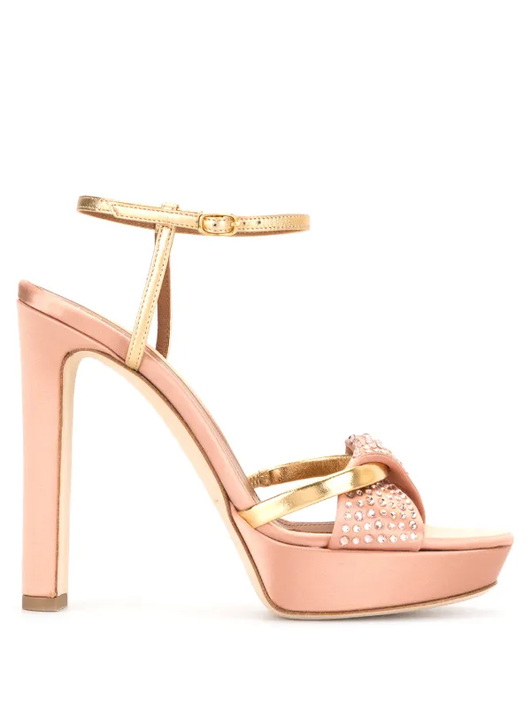pink crystal sandals