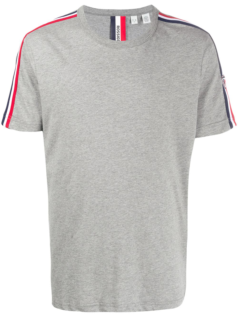 Shop Rossignol Striped Trim Cotton T-shirt In Grey