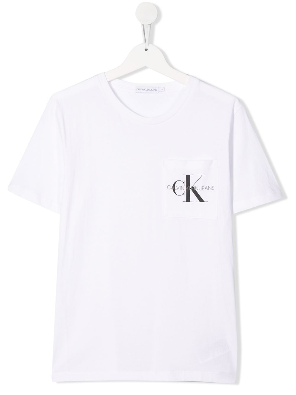 Calvin Klein Teen Patch Pocket T-shirt In White