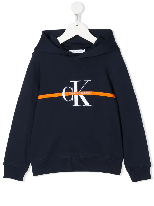 calvin klein stripe logo hoodie