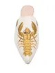 Kurt Geiger London lobster embroidered slippers