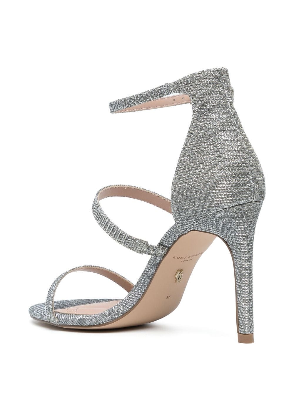 Shop Kurt Geiger Park Lane Open-toe Sandals In Silver