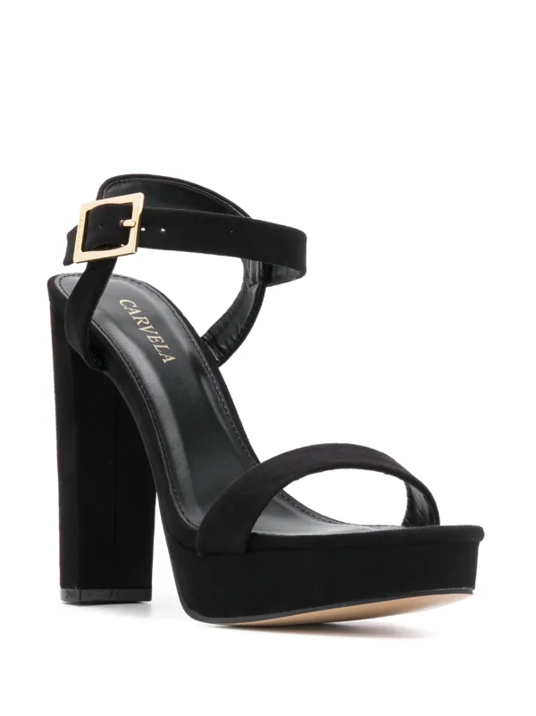 carvela black heeled sandals
