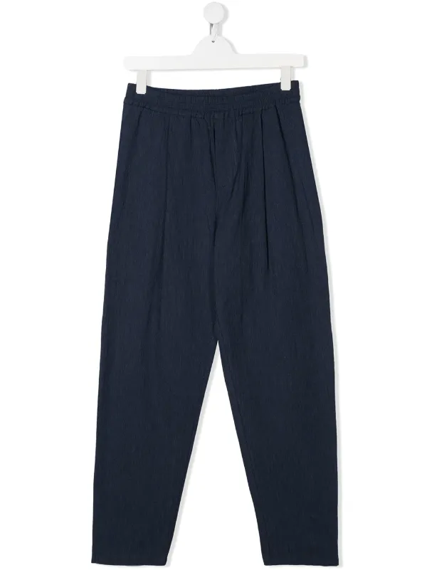 EMPORIO ARMANI kidsパンツ8A 130cm 新品タグ付き Emporio Armani Kids ルーズフィット パンツ | ブルー | FARFETCH JP