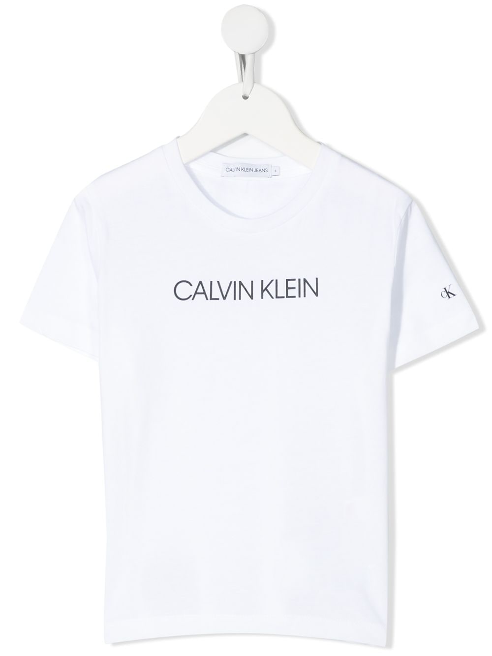 Calvin Klein Kids' Logo Print T-shirt In White