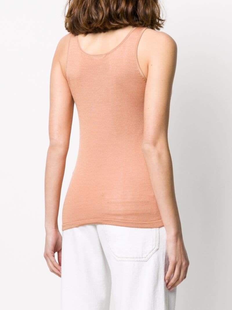 Shop Max & Moi Knitted-style Tank Top In Neutrals