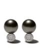 Image 1 of Yoko London 18kt white gold Classic tahitian pearl and diamond earrings