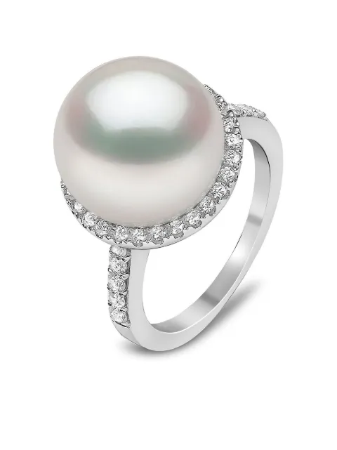 Yoko London 18kt white gold Classic south sea pearls and diamond ring