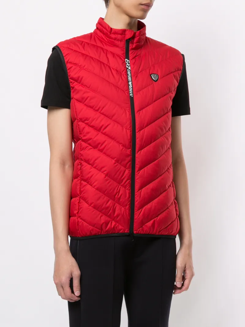 ea7 red gilet