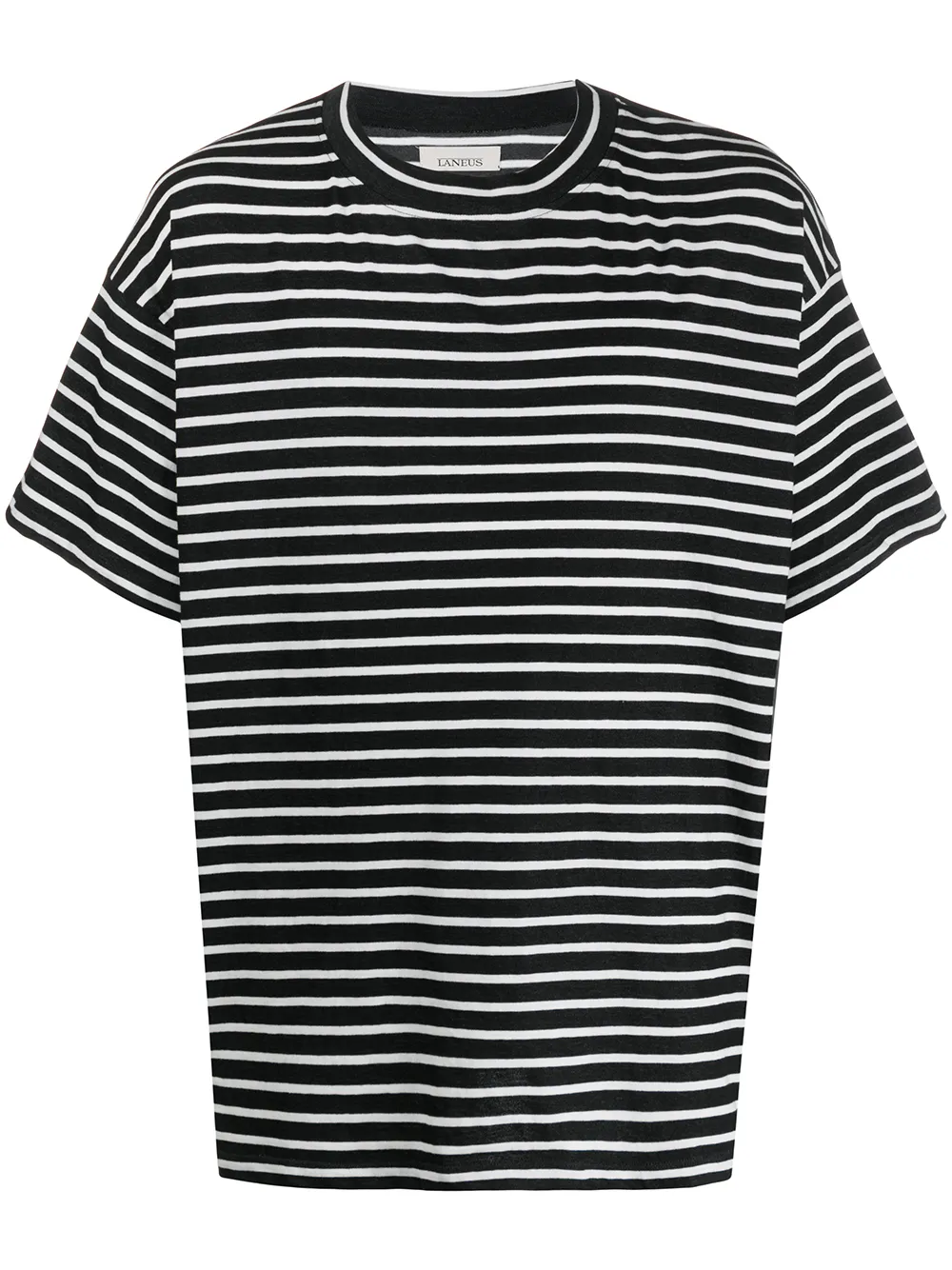 Black and white striped oversized t shirt clearance