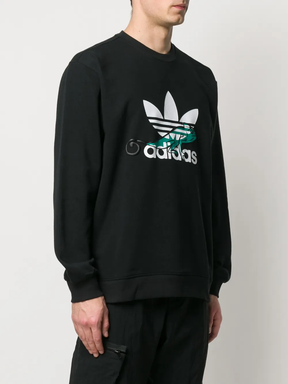  Adidas 'pt3' Sweatshirt Mit Logo Print   Schwarz 