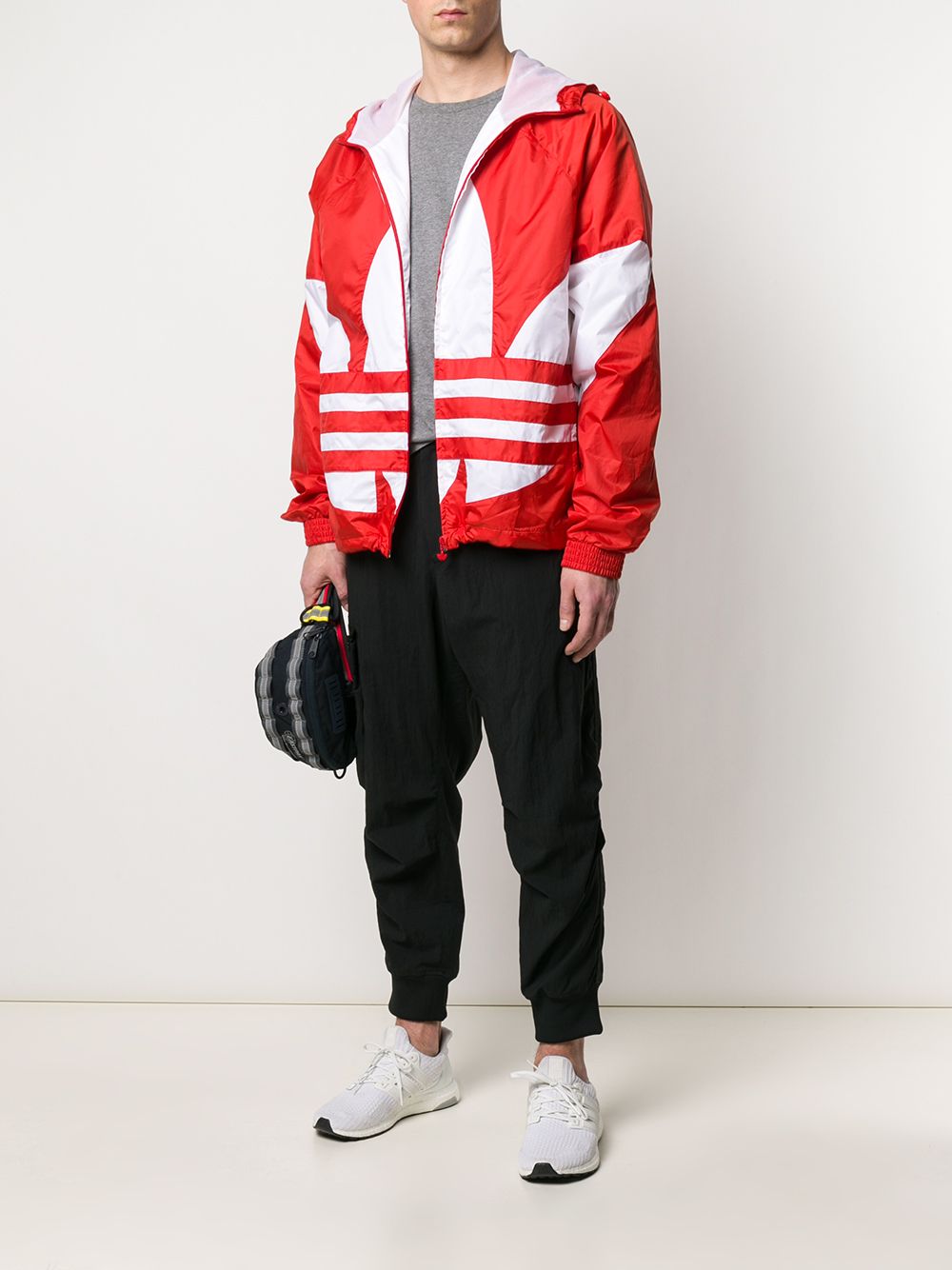 фото Adidas two-tone logo-print windbreaker