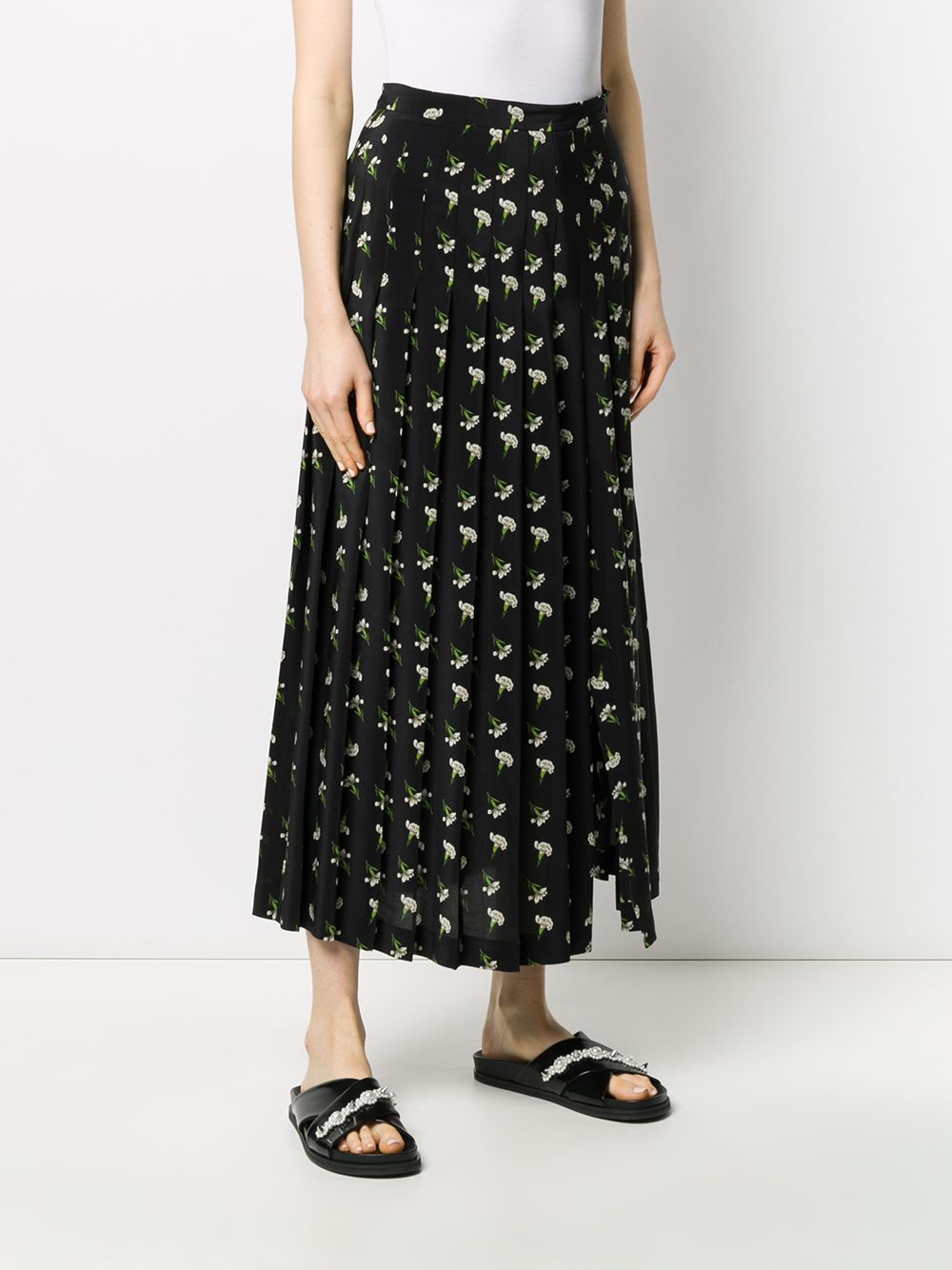 Giambattista Valli Floral Pleated Skirt - Farfetch