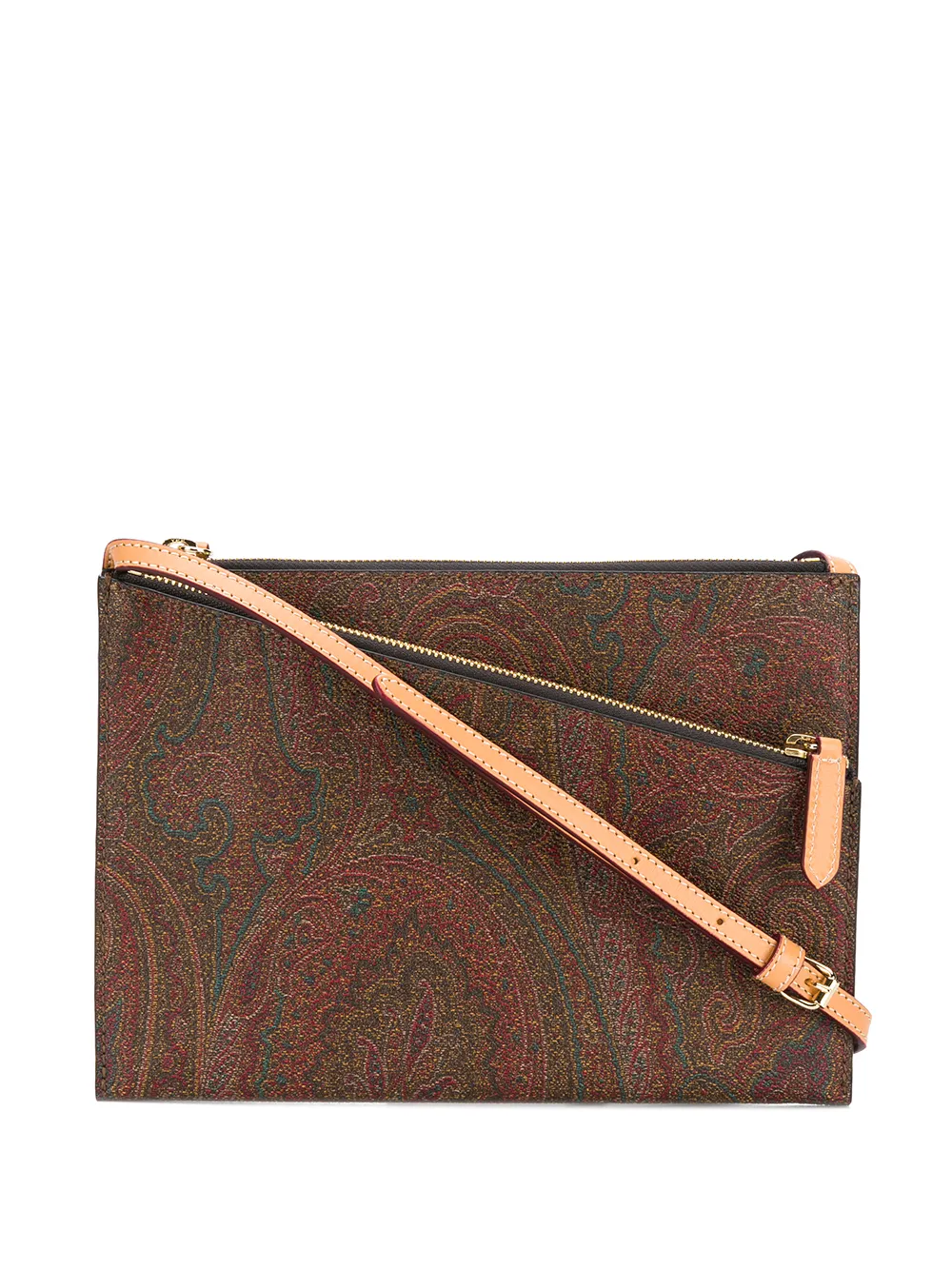 

ETRO bolsa de mano con estampado de cachemira - Marrón
