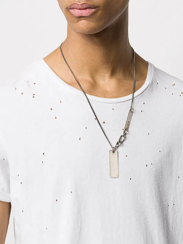 Shop Silver Werkstatt Munchen Dog Tag Necklace With Express Delivery Farfetch