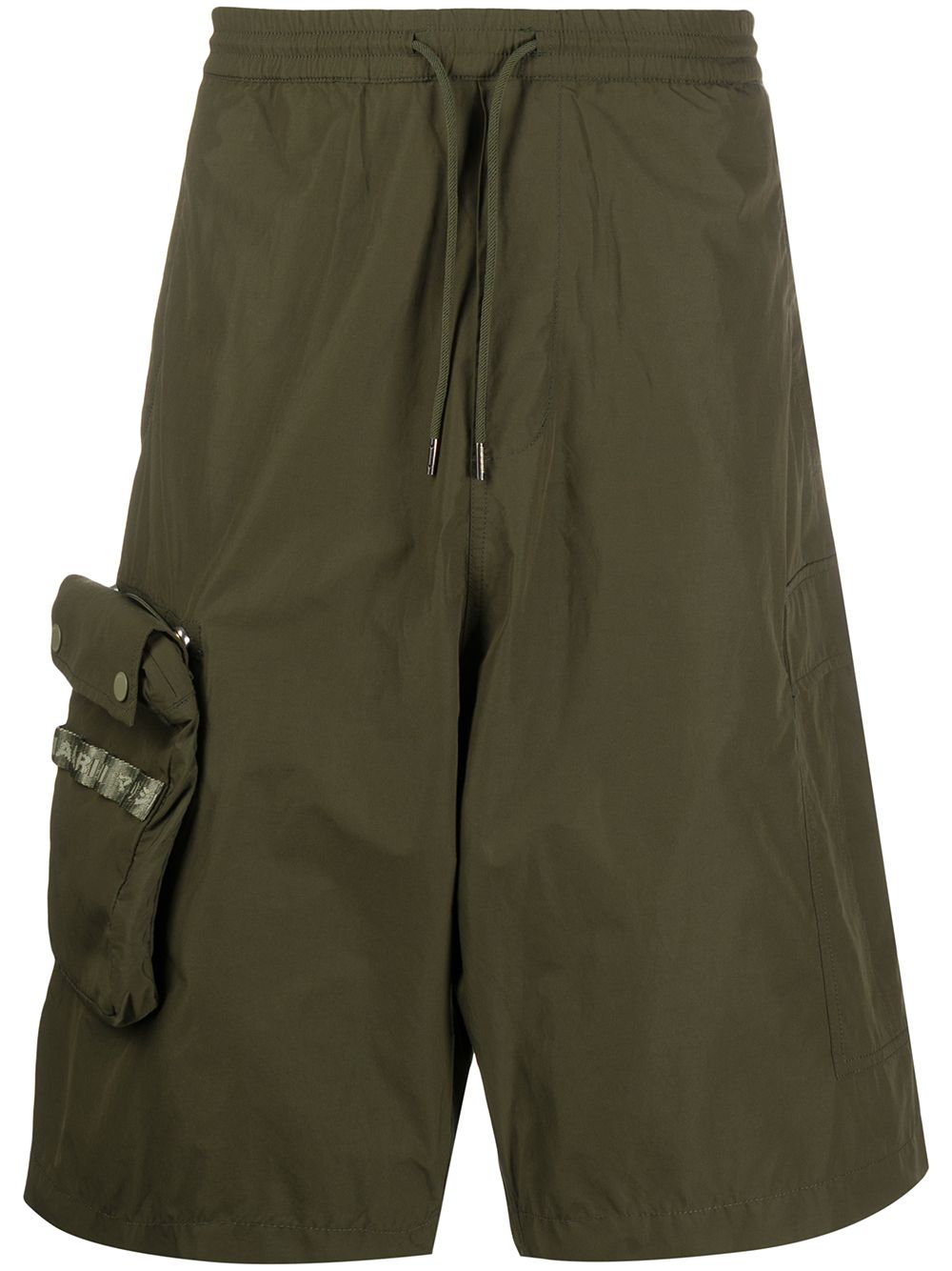 Shop Maharishi Wide Leg Shorts In Green