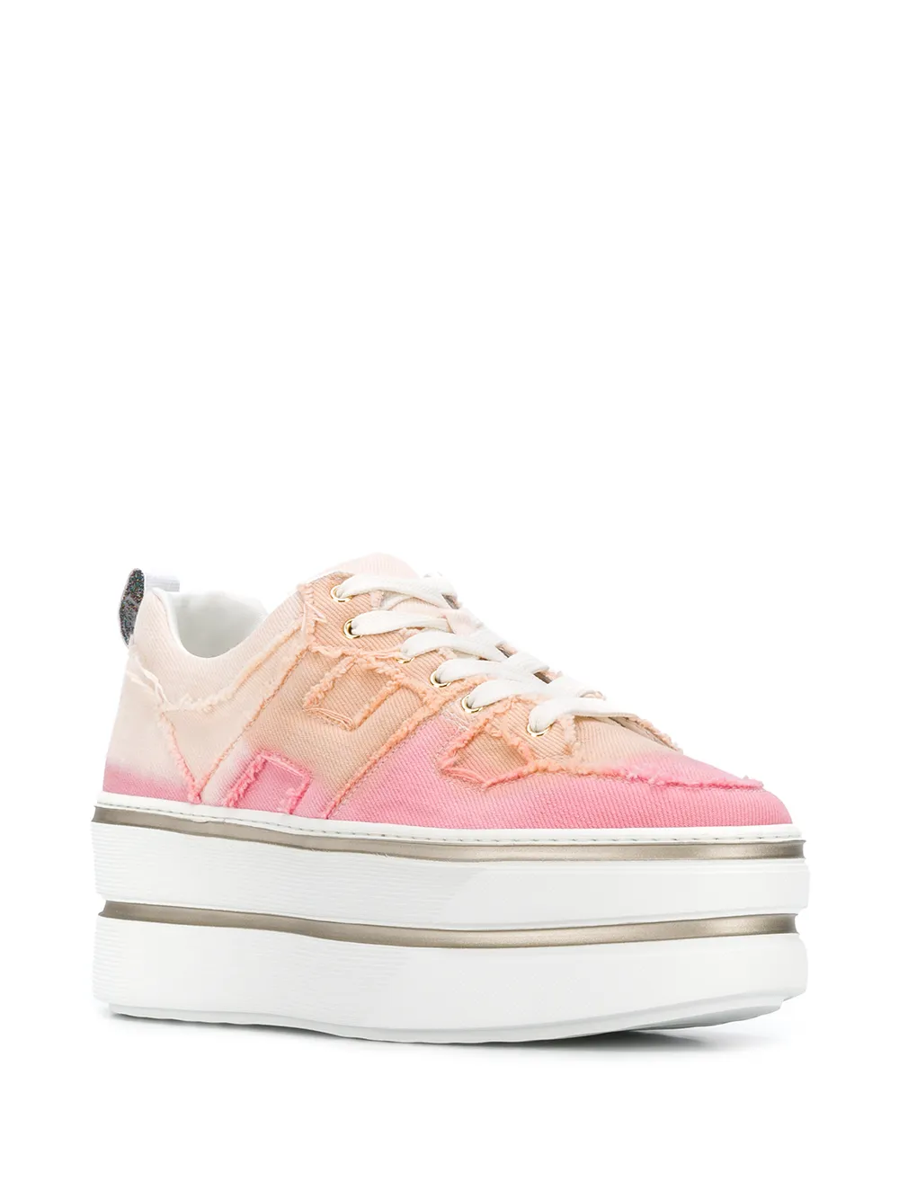 фото Hogan platform ombré raw edge sneakers